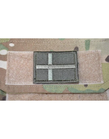 Dannebrog, small with Velcro, Green/olive