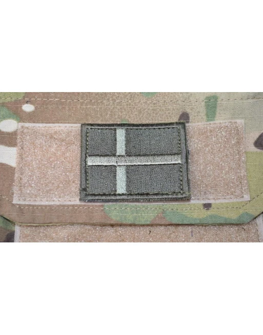 Dannebrog, small with Velcro, Green/olive