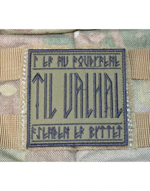 TIL VALHAL, Sort/oliven på velcro