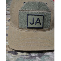 Patch til JA Hatten - Sort/Oliven - med velcro