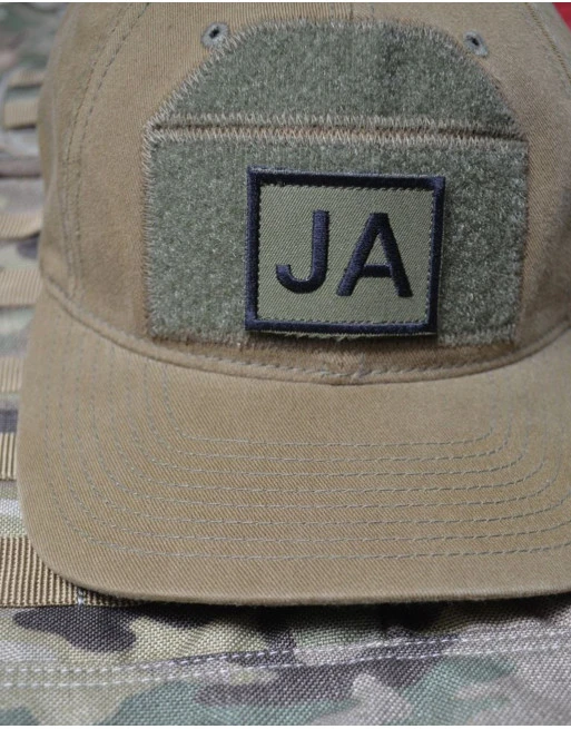 Patch til JA Hatten - Sort/Oliven - med velcro