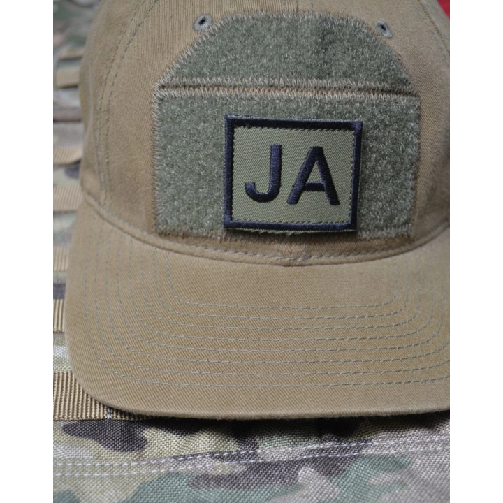 Patch til JA Hatten - Sort/Oliven - med velcro