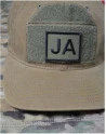 Patch til JA Hatten - Sort/Oliven - med velcro