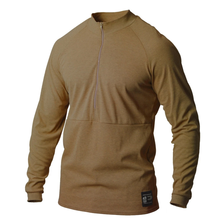 PFG - LONG SLEEVE SHIRT WITH ZIP, MIDT WEIGHT