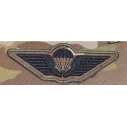 Danish Army Parawing, Iron-on, Black/MultiCam