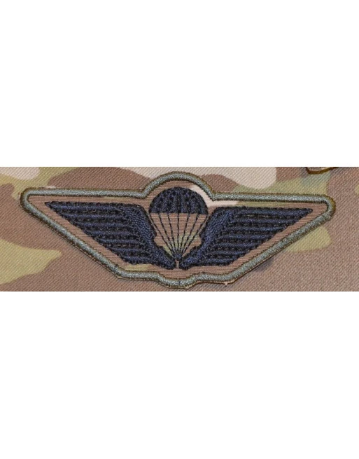 Danish Army Parawing, Iron-on, Black/MultiCam