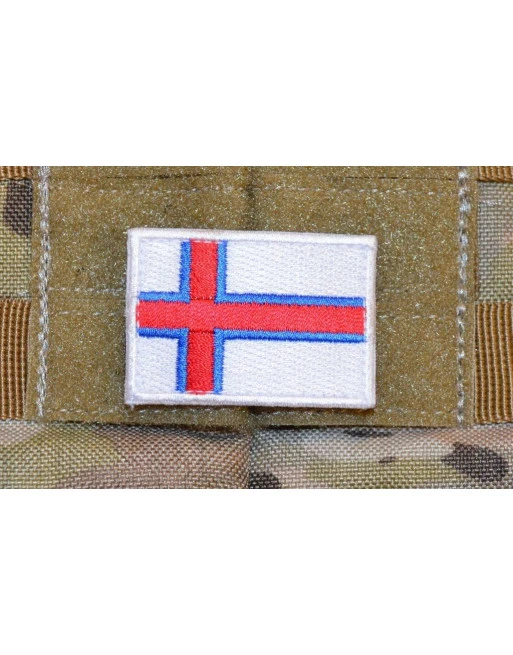 Merkið - Færøernes Flag på velcro
