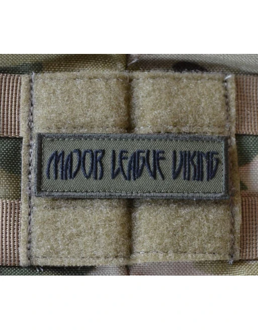 Major League Viking Patch, Sort/Oliven på Velcro
