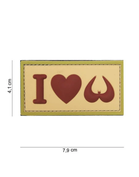 I Love Boobies 3D PVC Patch