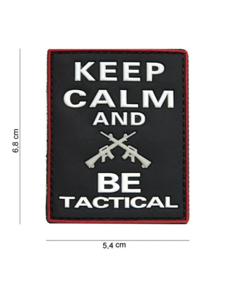 Keep Calm And Be Tactical 3D PVC Patch, Black