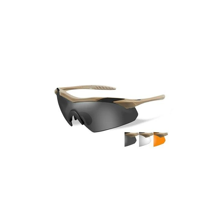 Wiley-X VAPOR Grey/Clear/Clear m/tan stel