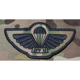 DFU Faldskærmsvinge, Sort/MultiCam, Iron On