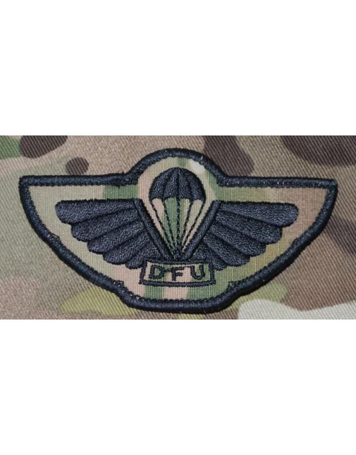DFU Faldskærmsvinge, Sort/MultiCam, Iron On