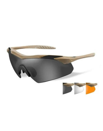 Wiley X - Vapor Grey/Clear/Light Rust med Tan stel