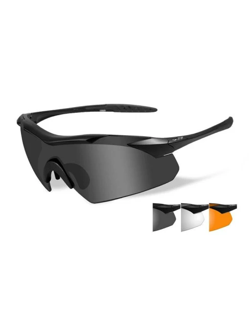 Wiley X - Vapor Grey/Clear/Light Rust med sort stel