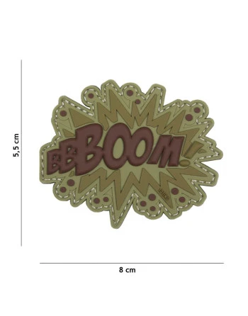 BOOM 3D PVC Patch, Brun