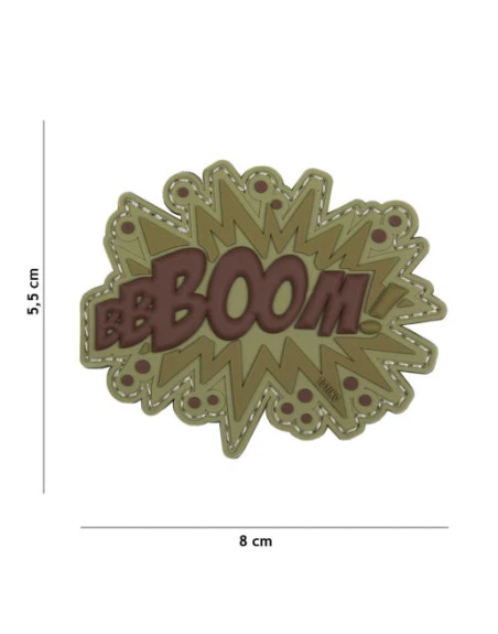 BOOM 3D PVC Patch, Brown