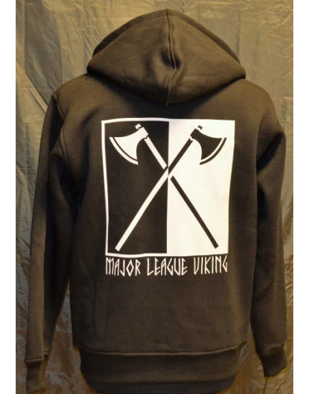 Major League Viking - Hoodie med Økser, Sort/Hvid
