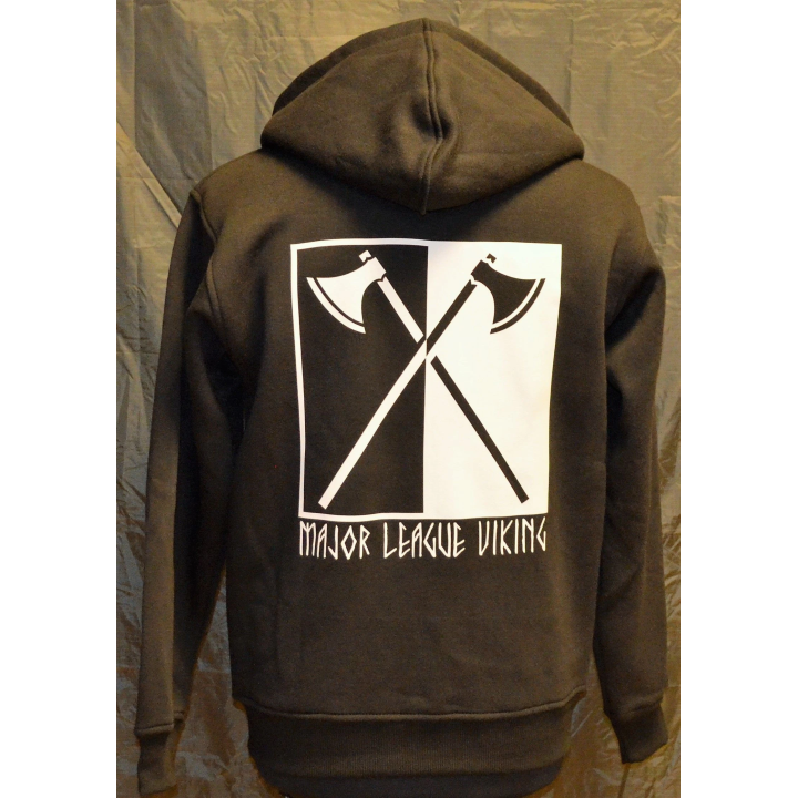Major League Viking - Hoodie med Økser, Sort/Hvid
