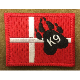 Dannebrog K9, big - On velcro