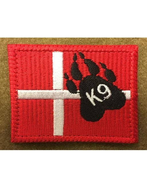 Dannebrog K9, big - On velcro