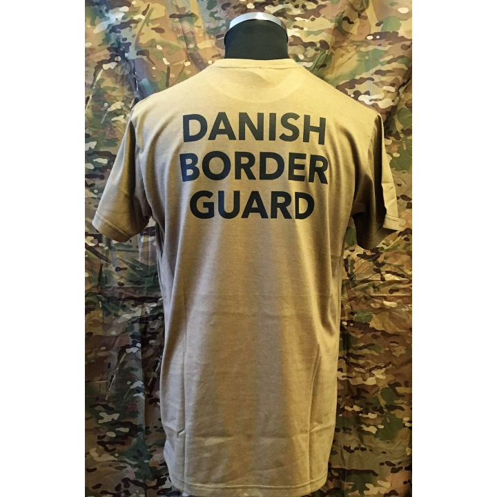 RAVEN - T-shirt, MTS-khaki - med DANISH BORDER GUARD tryk