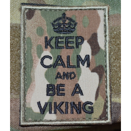 KEEP CALM and CARRY ON Patch - MultiCam med velcro