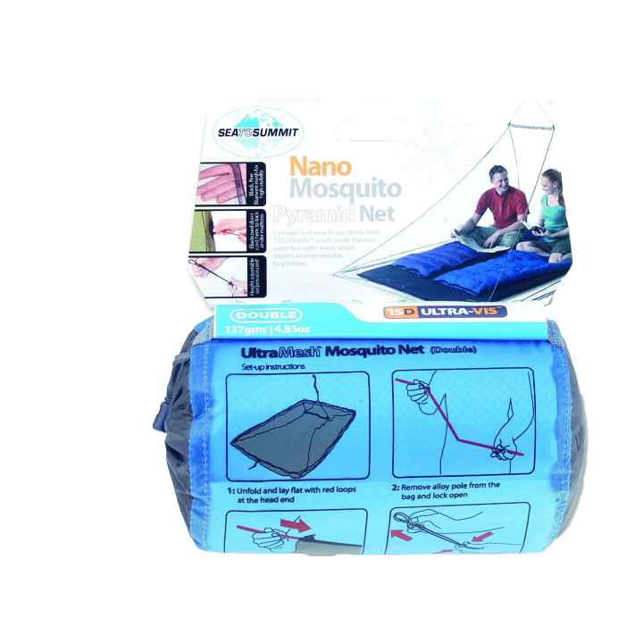 Nano Mosquito Pyramid Net Double Grey