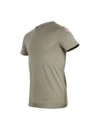 MLV - Duty T-shirt, MTS Khaki med Dannebrog