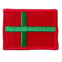 Bornholmsk Flag - på velcro, lille