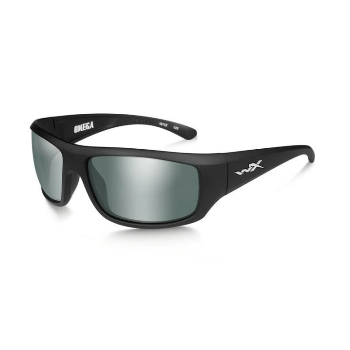 Wiley X -OMEGA Pol Green Platinum Flash Matte Black Frame