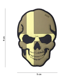 PATCH 3D PVC SKULL SWEDEN SUBDUED