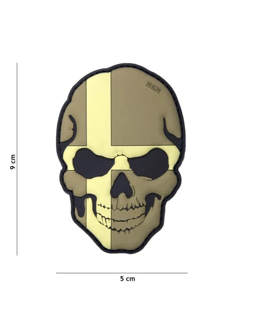 PATCH 3D PVC SKULL SWEDEN SUBDUED
