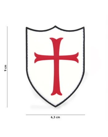 PATCH 3D PVC CRUSADER WHITE