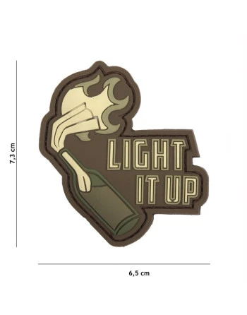 PATCH 3D PVC LIGHT IT UP BLACK