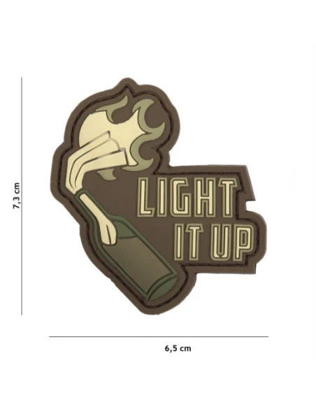 PATCH 3D PVC LIGHT IT UP BLACK