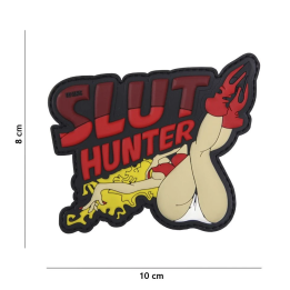 PATCH 3D PVC SLUT HUNTER RED