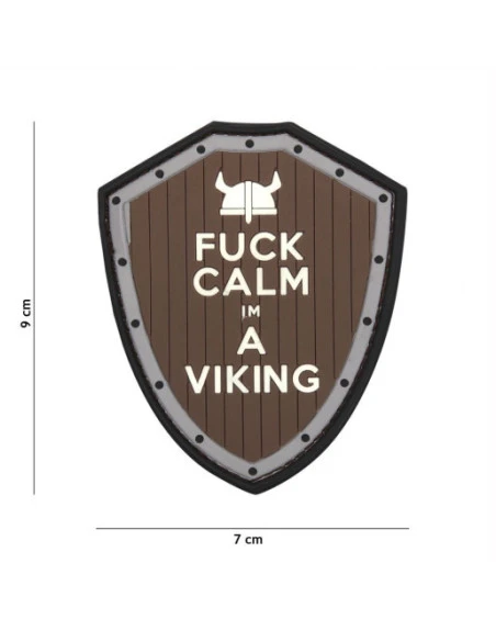 PATCH 3D PVC FUCK CALM BROWN/GREY