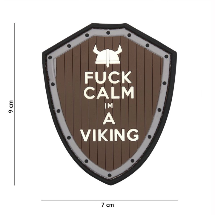 PATCH 3D PVC FUCK CALM BROWN/GREY