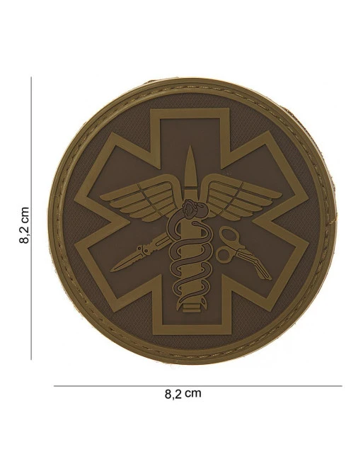 PATCH 3D PVC PARA MEDIC, BROWN