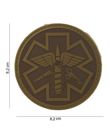 PATCH 3D PVC PARA MEDIC, BROWN