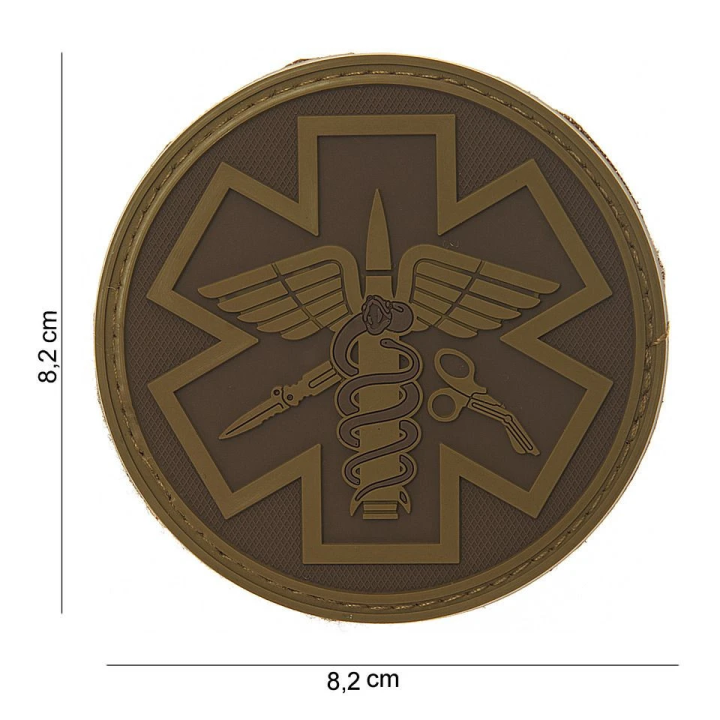 PATCH 3D PVC PARA MEDIC BROWN