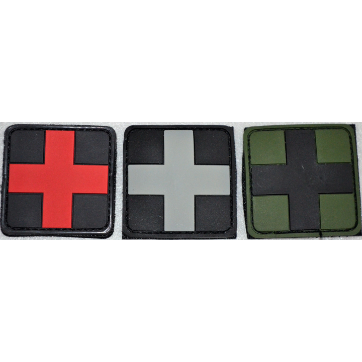 Røde kors, PVC Patch, velcro