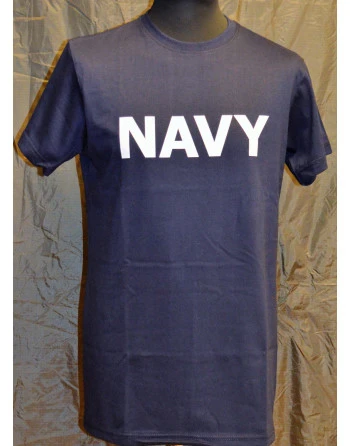 RAVEN - T-shirt, Navy Blue with NAVY print