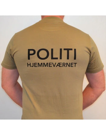 RAVEN - T-shirt, MTS-khaki - med Politihjemmeværnet tryk på ryg