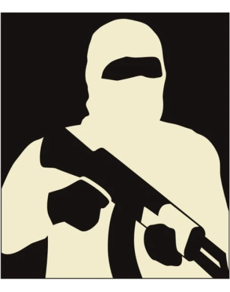 Reshet Graf - Thermal Target, Half Man AK-47 (46x48cm)