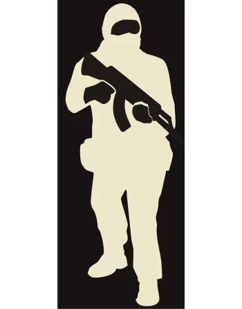 Reshet Graf - Thermal Target, Full Man AK-47 (116x48cm)