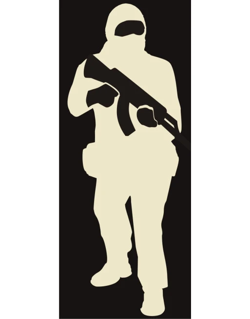 Reshet Graf - Thermal Target, Full Man AK-47 (116x48cm)