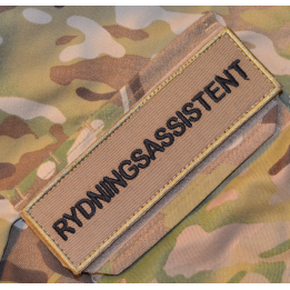 RYDNINGSASSISTENT ærmemærke, MTS-Khaki/sort på velcro