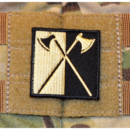 Danerøkser Patch - Sort/Khaki, 5x5cm